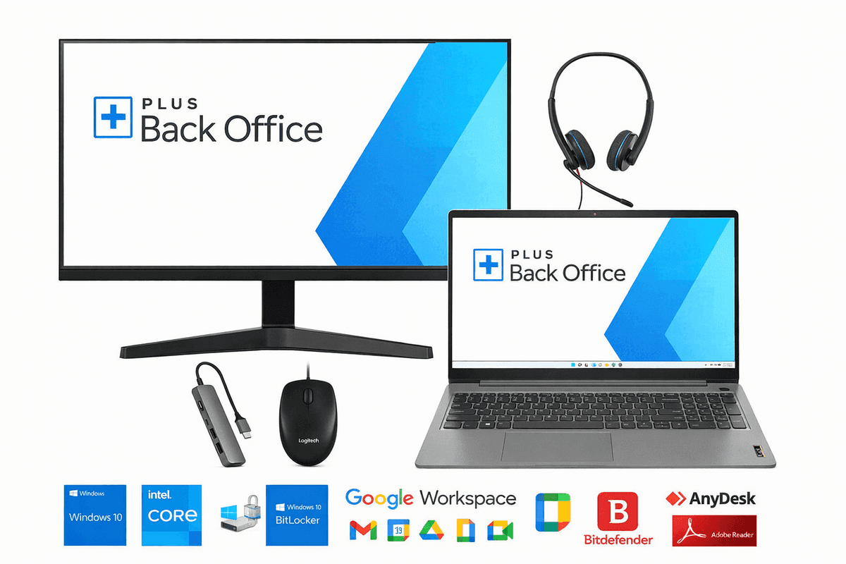 Company-managed desktops and secure office network at Plus Back Office Cebu IT Park